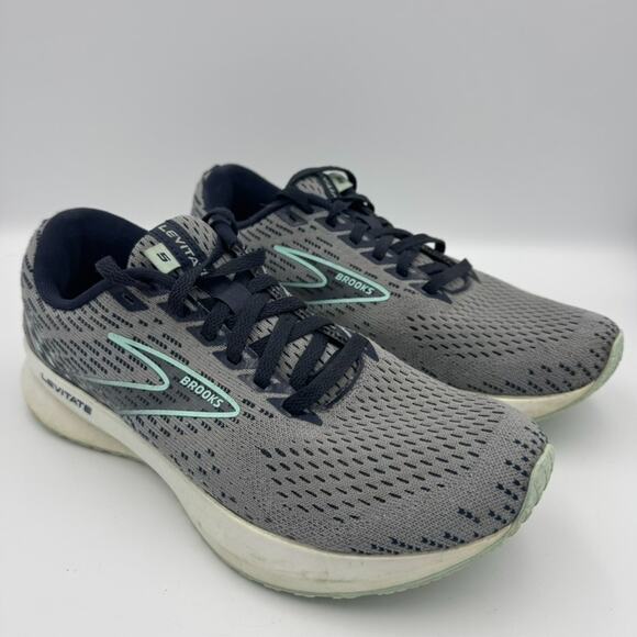 Brooks Shoes - Brooks Levitate 5 Womens 7.5 Shoes Gray Running Walking Sneaker 1203571B069